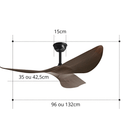 Ventilador de teto moderno Estilo Industrial com controle remoto - ZenithBreeze UrbanWind X2