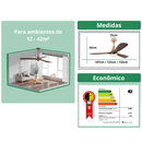 Ventilador de Teto Moderno Estilo Nórdico com Controle Remoto e iluminação - ZenithBreeze Titanium