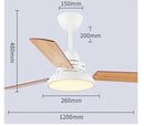 Ventilador de teto moderno com Luminária - ZenithBreeze Street