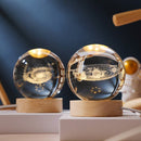 Luminária esfera de cristal Planetária 3D - Black Friday