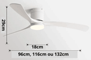 Ventilador de teto moderno com Iluminação e Controle Remoto - ZenithBreeze X2