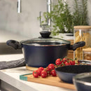 CAÇAROLA ANTIADERENTE PARA INDUÇÃO 24 CM EVERYDAY AZUL