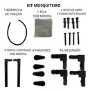 Tela Para Janela Mosquiteiro Kit Completo 150x100 Sob Medida
