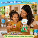 Maquina Cartão Fala Inglês E Português Educacionais Com 112 Cartões Brinquedo flashcards